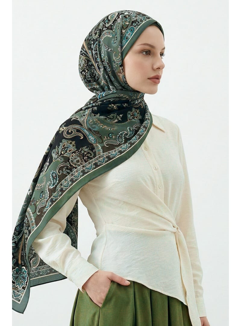 Drop Motif Cotton Shawl
