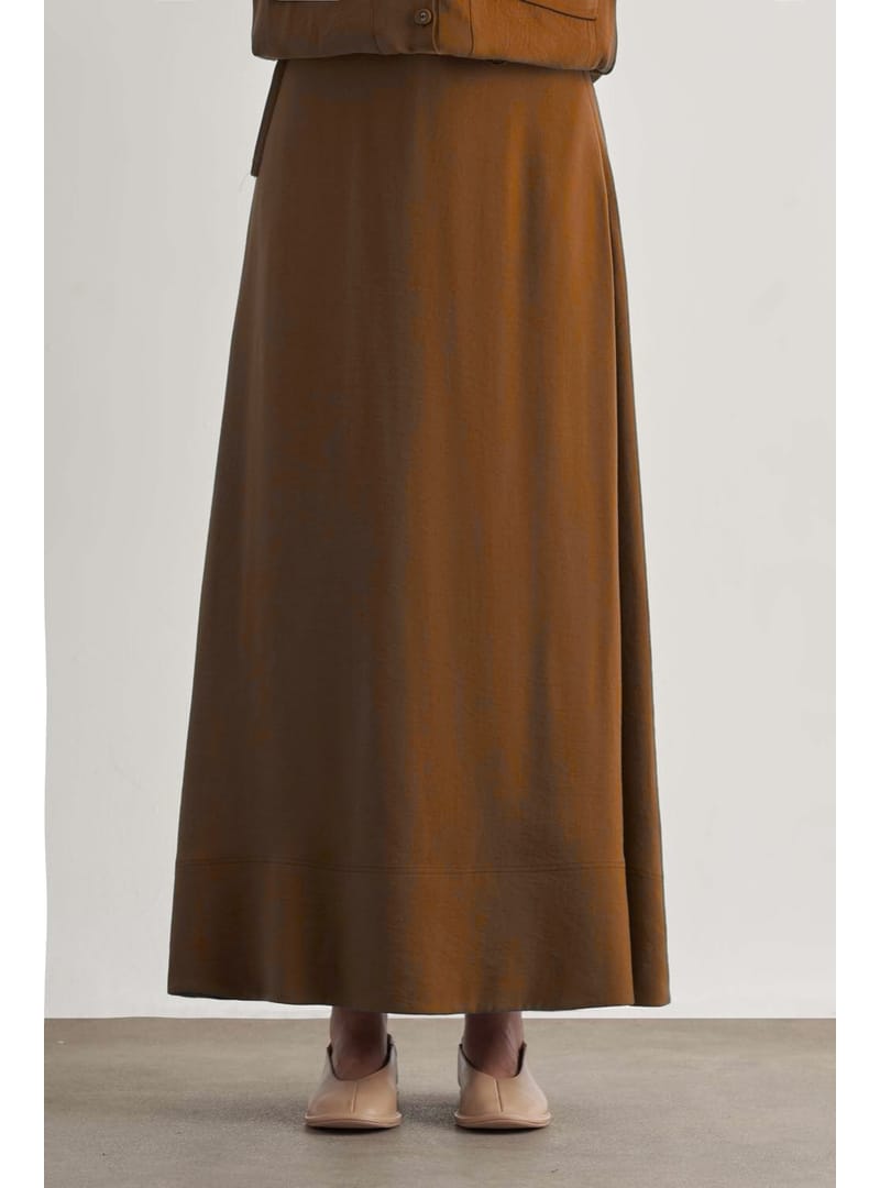 A-Line Maxi Skirt Camel