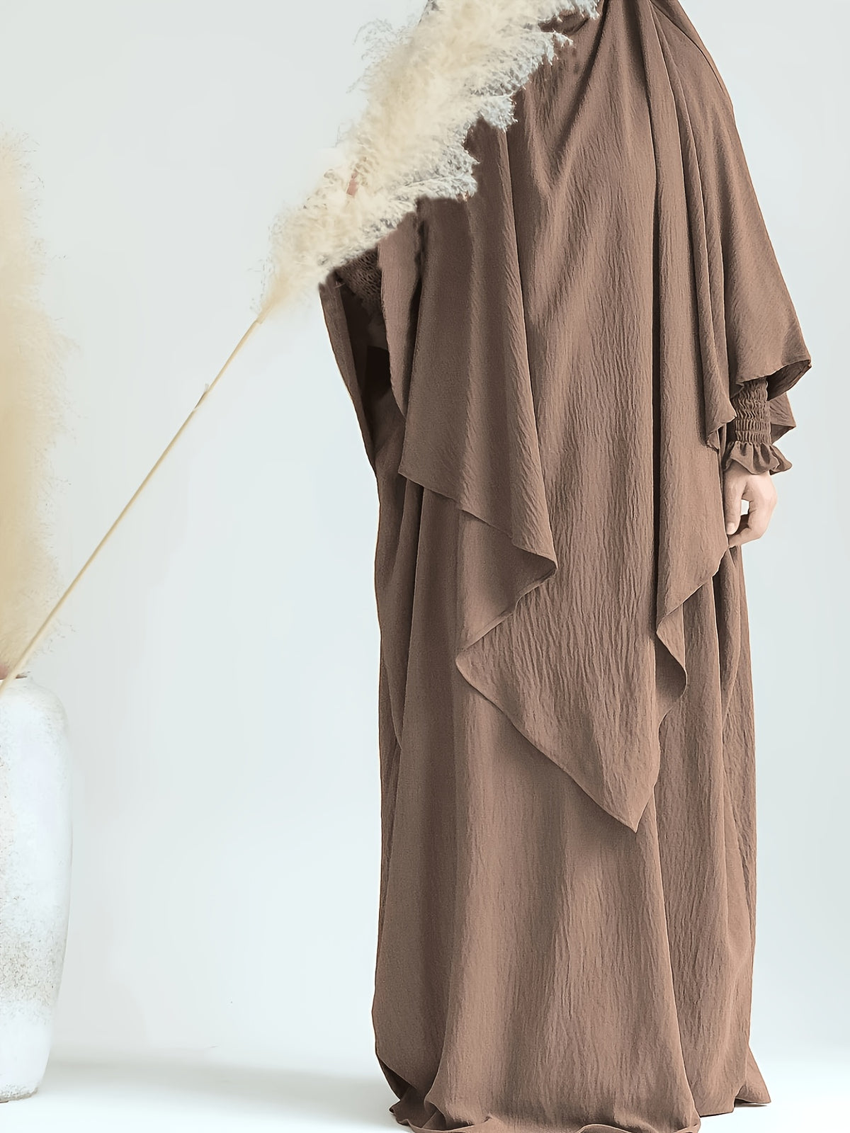 2pcs Prayer Set, Women'S Abaya, Khimar Set, Islamic Clothing, Modest Fashion, Two-Piece Abaya Set, Loose Fit Abaya, Long Sleeve Abaya, Full Length Abaya, Prayer Dress