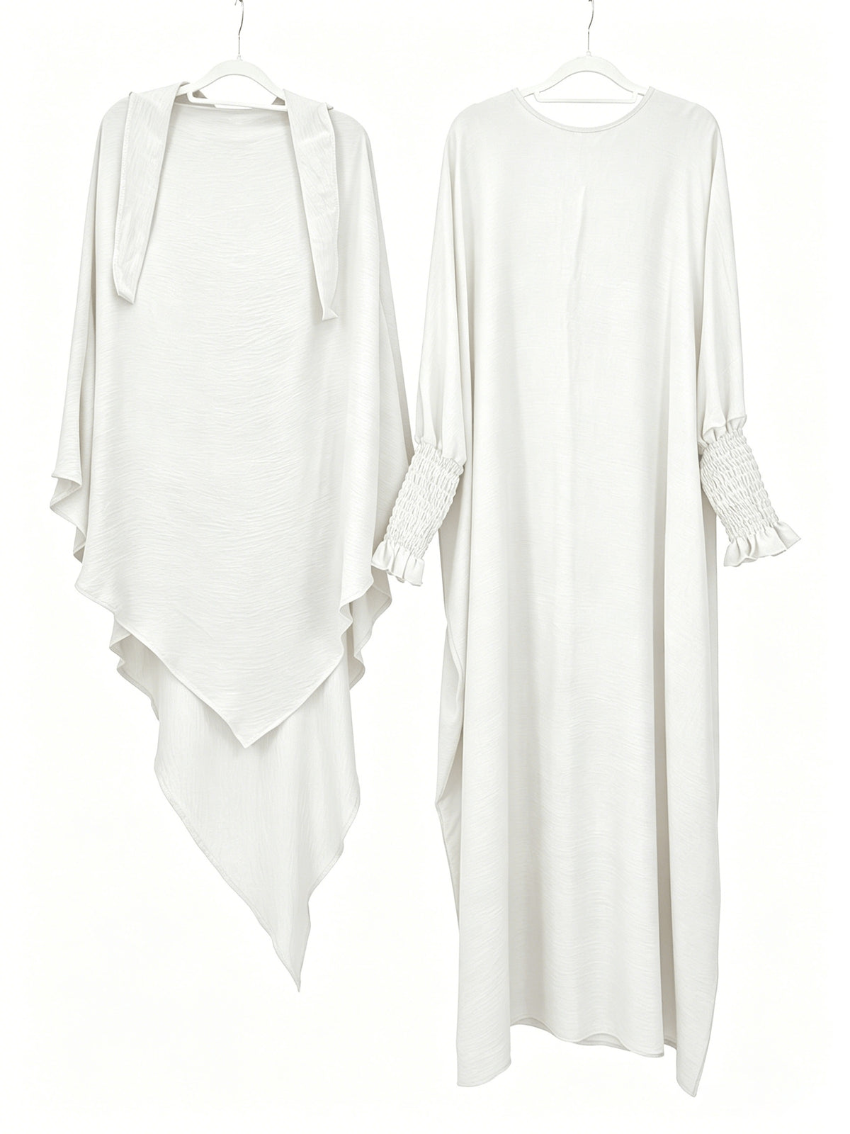 2pcs Prayer Set, Women'S Abaya, Khimar Set, Islamic Clothing, Modest Fashion, Two-Piece Abaya Set, Loose Fit Abaya, Long Sleeve Abaya, Full Length Abaya, Prayer Dress