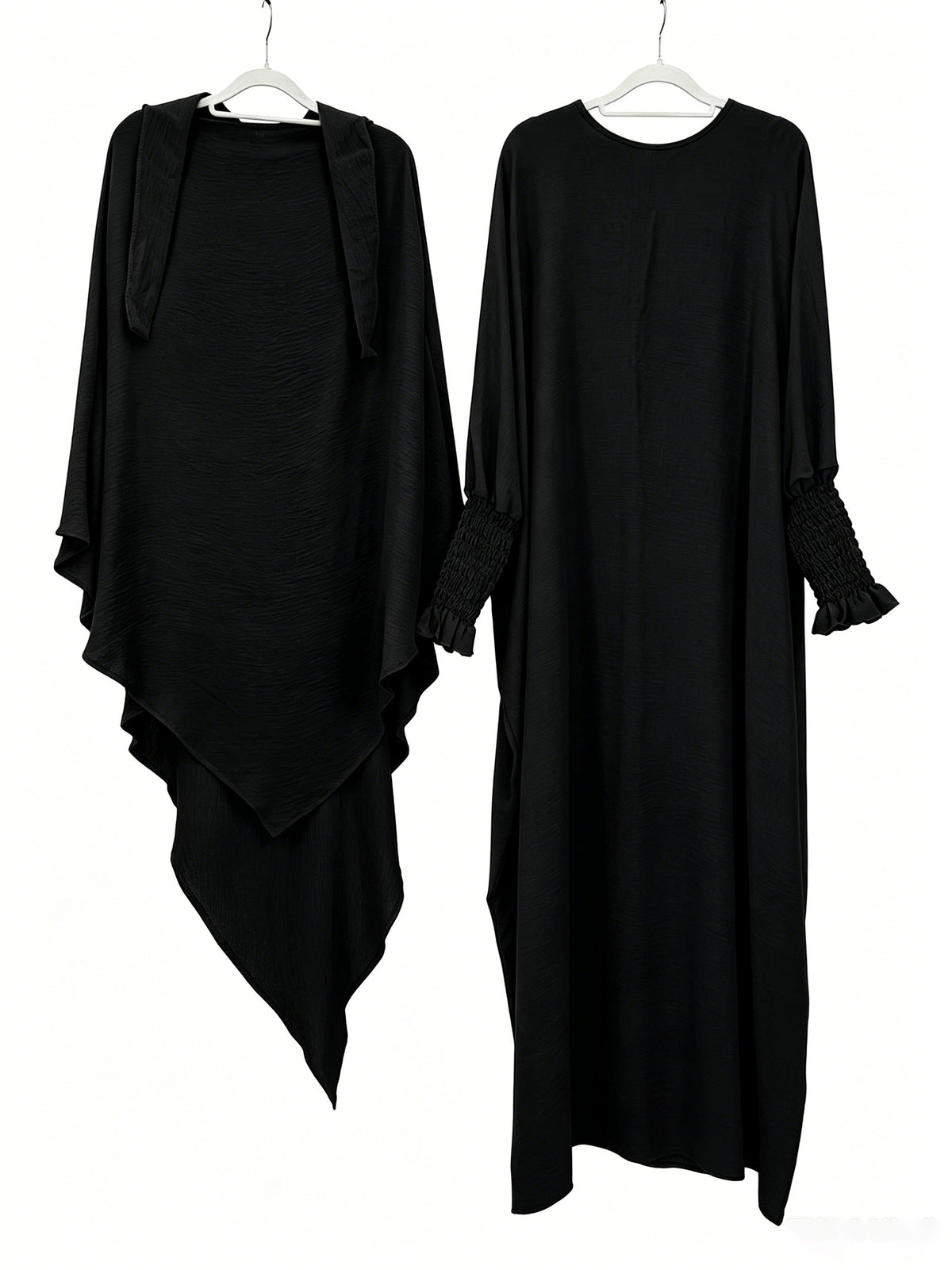 2pcs Prayer Set, Women'S Abaya, Khimar Set, Islamic Clothing, Modest Fashion, Two-Piece Abaya Set, Loose Fit Abaya, Long Sleeve Abaya, Full Length Abaya, Prayer Dress