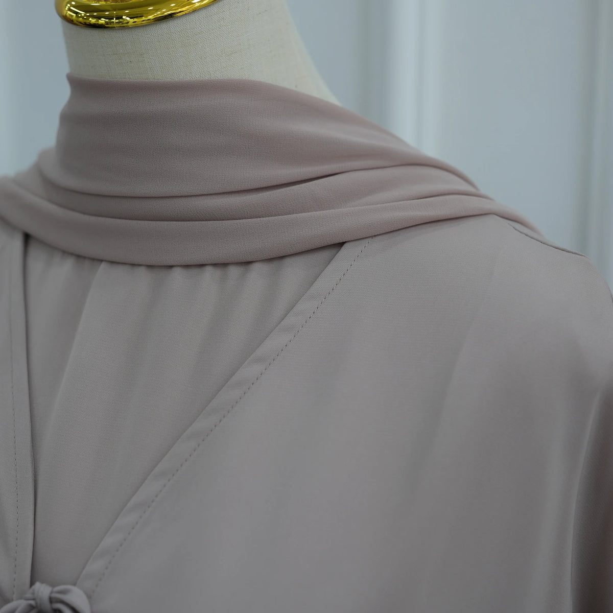 Modest Muslim Women Abaya Dress Set with Chiffon Shawl Scarf Hijab, Hijabi Dubai Islamic Clothing: Sleeveless Dress+Open Abaya