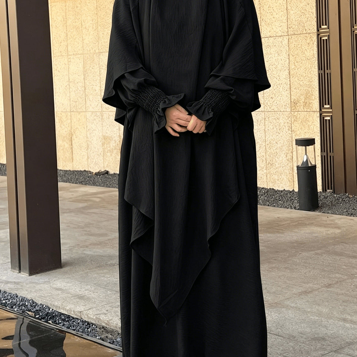 2pcs Prayer Set, Women'S Abaya, Khimar Set, Islamic Clothing, Modest Fashion, Two-Piece Abaya Set, Loose Fit Abaya, Long Sleeve Abaya, Full Length Abaya, Prayer Dress