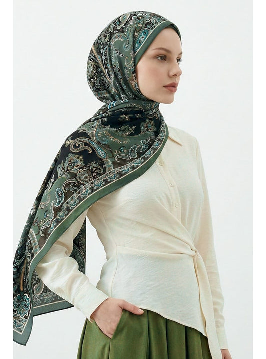 Drop Motif Cotton Shawl